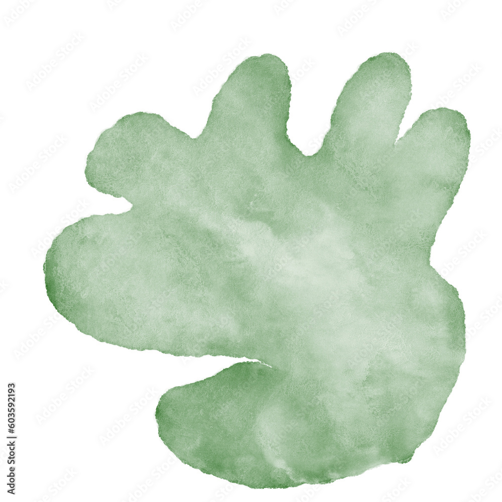 Green Watercolor Abstract Shapes Green Watercolor Abstract Shapes