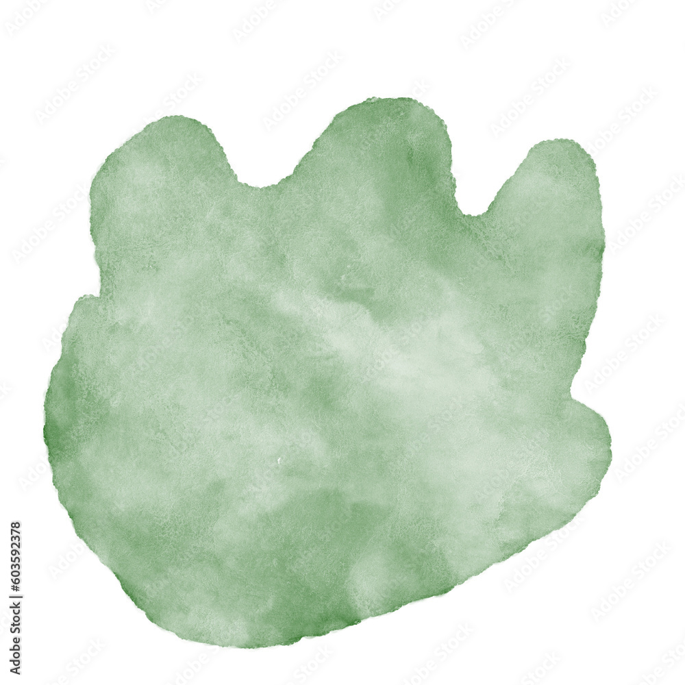 Green Watercolor Abstract Shapes Green Watercolor Abstract Shapes