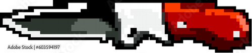 tool military knife game pixel art retro vector. bit tool military knife. old vintage illustration
