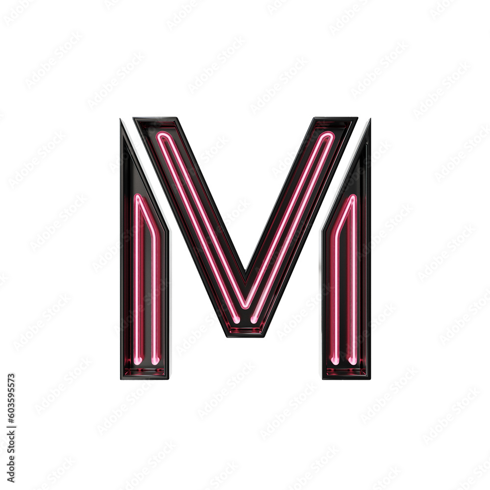 Futuristic Neon 3D Alphabet or PNG Letters Futuristic Neon 3D Alphabet or PNG Letters