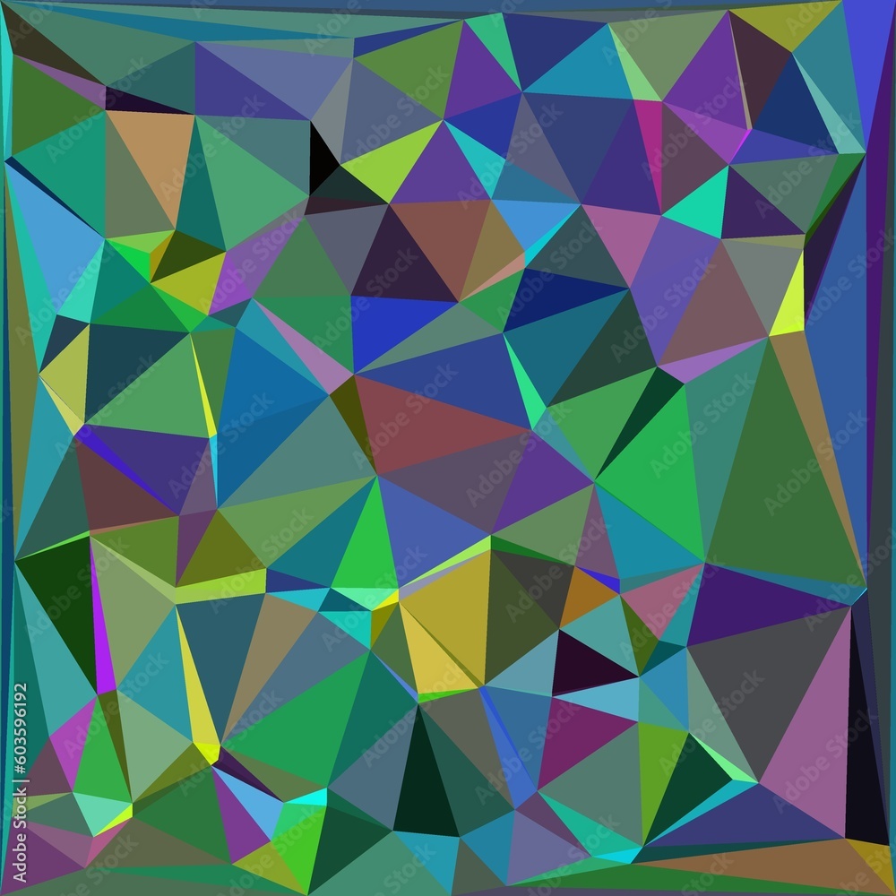 Fototapeta premium Illustration abstract kaleidoscope, lime green, forest green, emerald green, rgb. Good for symmetrical, floral, or paisley patterns with shades of green. Fit for painting, backdrop, wall art, canvas.