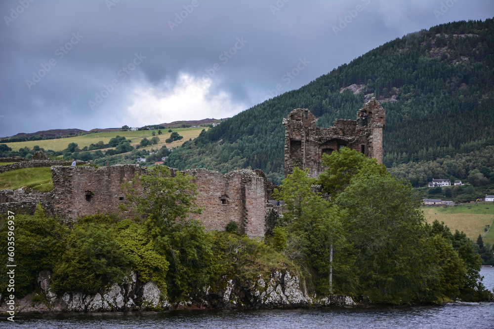 Ruins of Urquhart Castle in Loch Ness - Highlands, Scotland