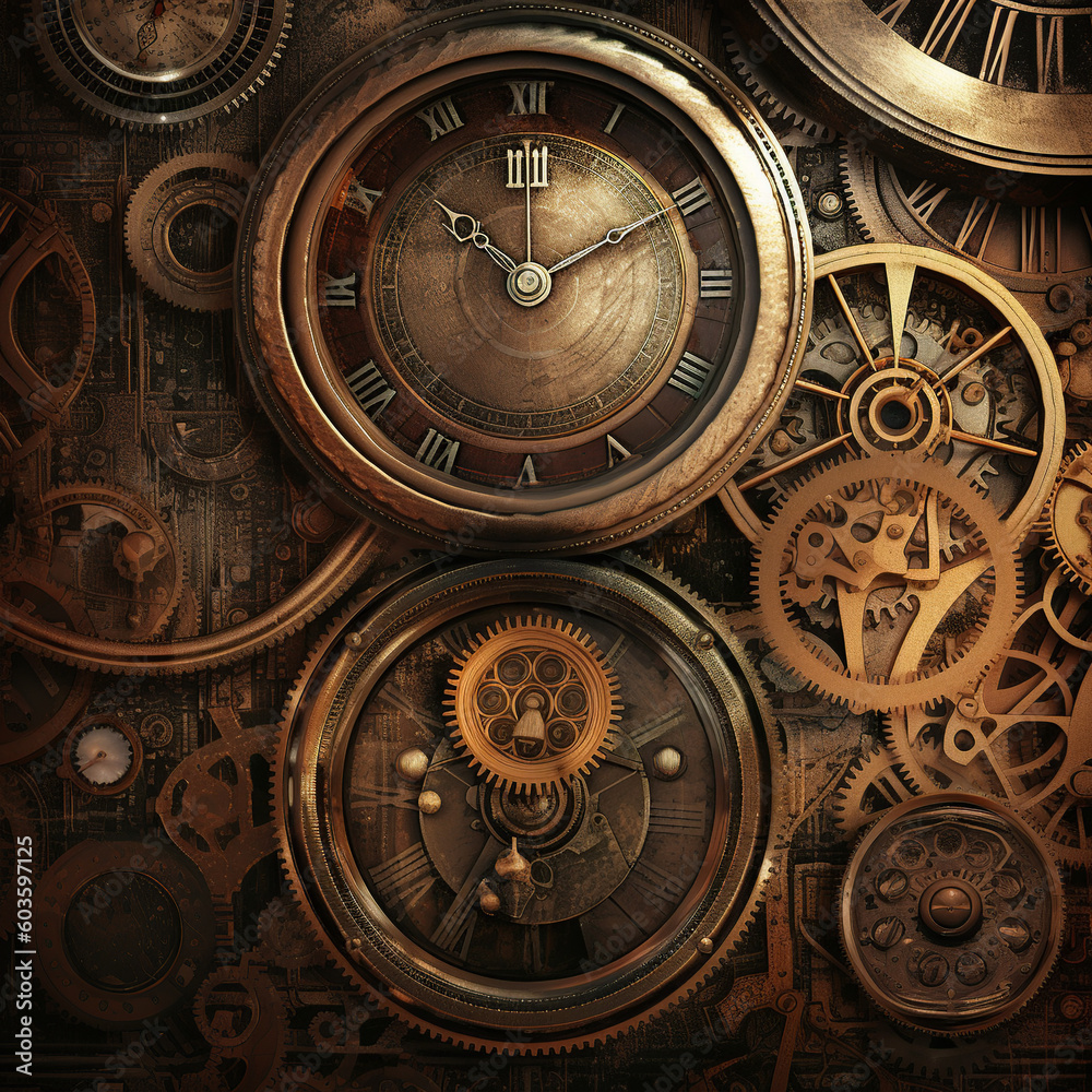 old clock face, generative, ai, clock background