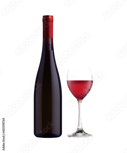 Red Wine Glass Composition