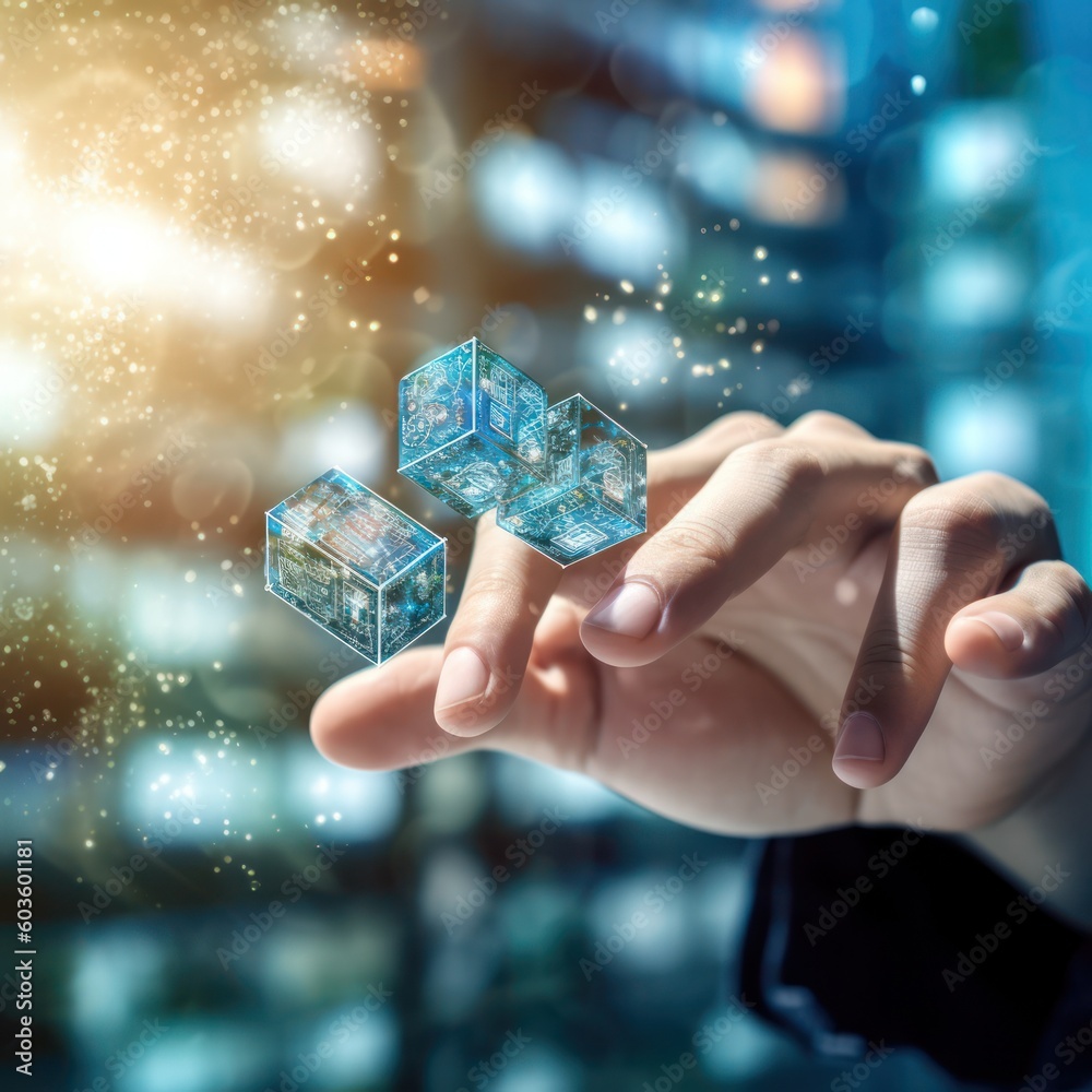 Artificial intelligence details. Concept of hand holding technology and innovation. Machine learning and data science, artificial Intelligence. Humans and robots Artificial intelligence details. Concept of hand holding technology and innovation. Machine learning and data science, artificial Intelligence. Humans and robots