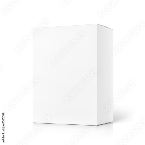 Realistic cardboard boxes mockup set. Vector illustration isolated on white background. Can be use for food, cosmetic, software and etc. Ready for your design. EPS10. © realstockvector