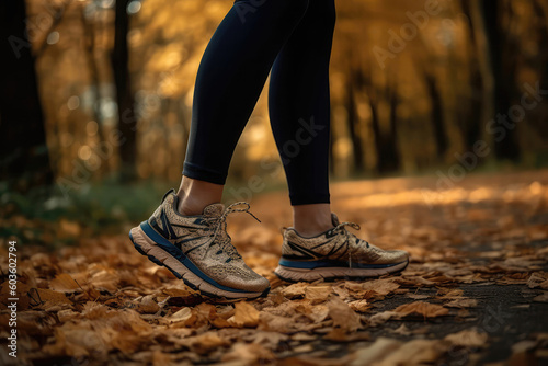 Jogging In Park With Shoes On Your Feet. Generative AI