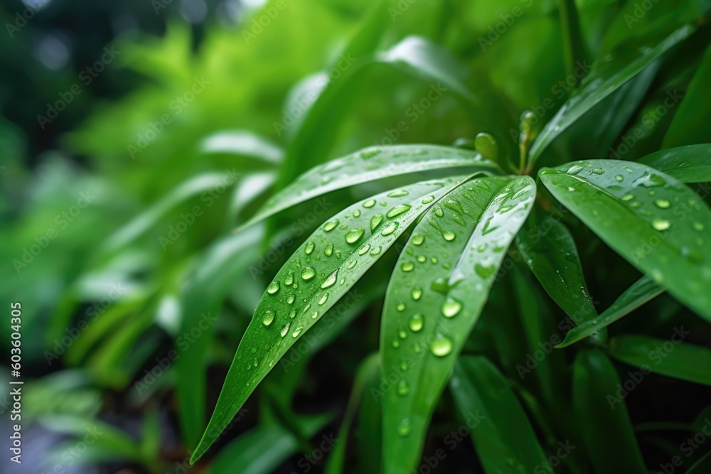 rain drops on a leaf rain drops on a leaf
