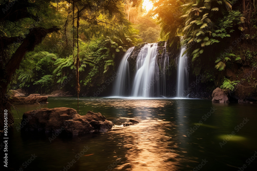 Fototapeta premium waterfall in the forest