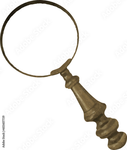 WebVector Hand Paint Watercolor magnifying glass