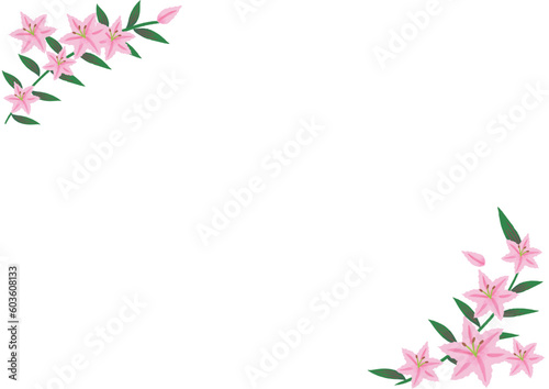 ユリの花の手描きベクターイラスト