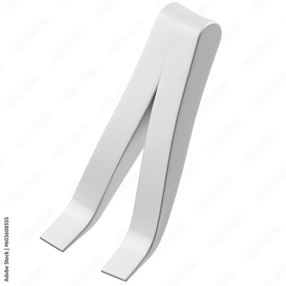 Tweezers Steel Equipment 3D Icon