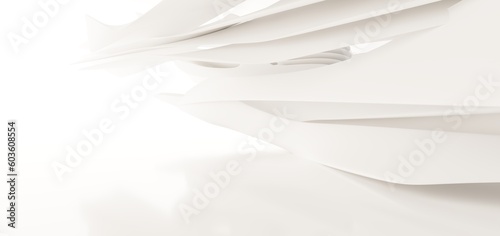 Obraz na płótnie Luxury parametric abstract architectural minimalistic background. Contemporary showroom. Modern colored glass exhibition tunnel. Empty gallery. Backlight. 3D illustration and rendering. w salonie