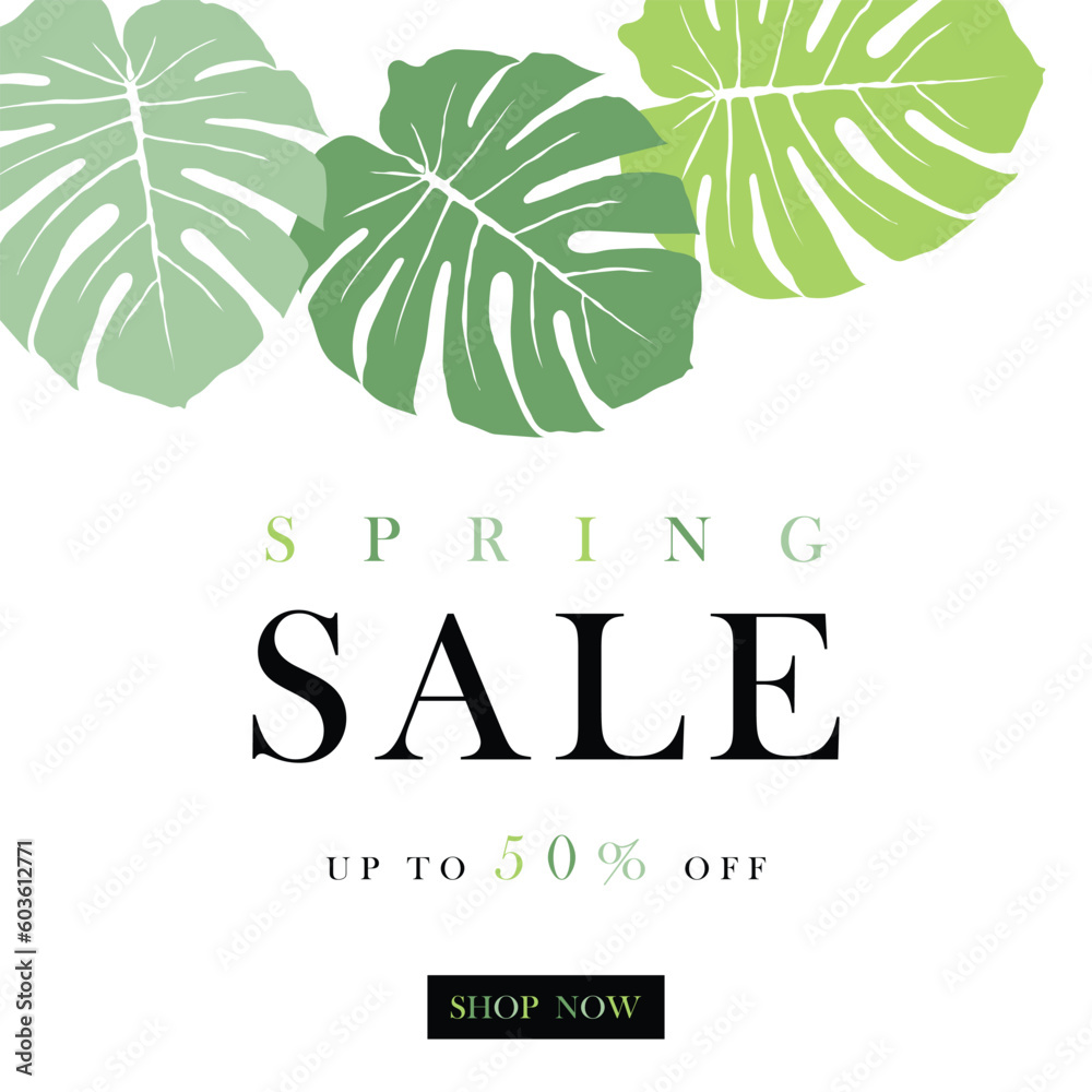 Obraz premium Spring sale banner, paster and flyer for spring season sale.