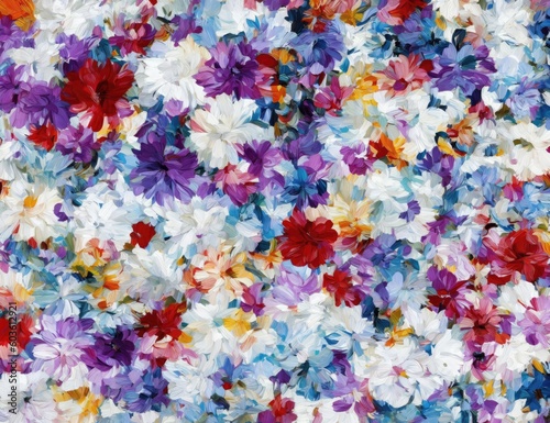 Flowers abstract illustration. Created by a stable diffusion neural network.