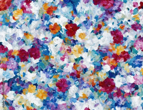Flowers abstract illustration. Created by a stable diffusion neural network.