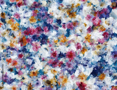 Flowers abstract illustration. Created by a stable diffusion neural network.