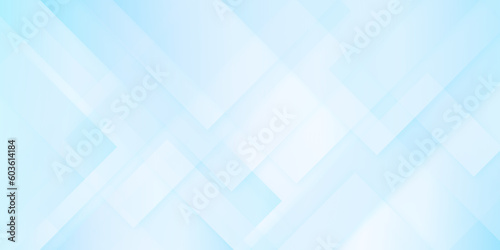 Modern and minimalistic soft blue or white gradient color abstract background with space for text and triangle and geometric square shape and light blue seamless retro pattern geometric shapes. 
