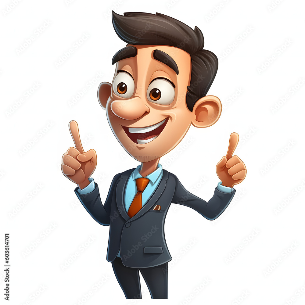 Cartoon avatar that is friendly and smiles on a transparent background Cartoon avatar that is friendly and smiles on a transparent background