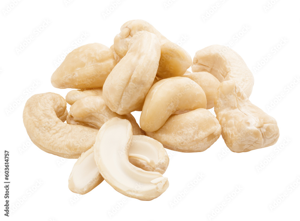Fototapeta premium cashew nut isolated on white background, full depth of field