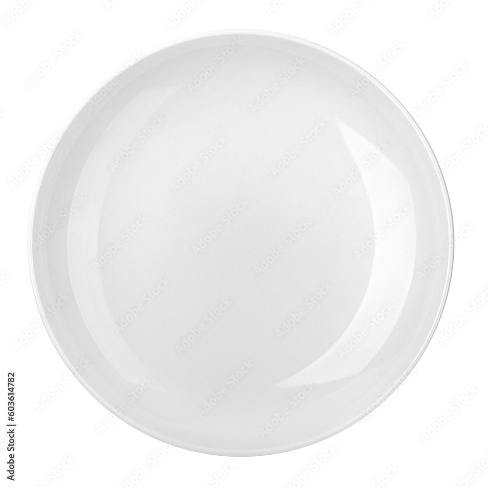 Empty plate, isolated on white background, full depth of field Empty plate, isolated on white background, full depth of field