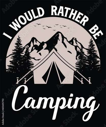 camping t shirt design.