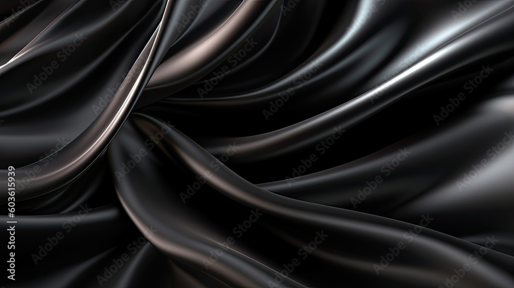 Obraz premium Grey gradient silk fabric background. Generative AI