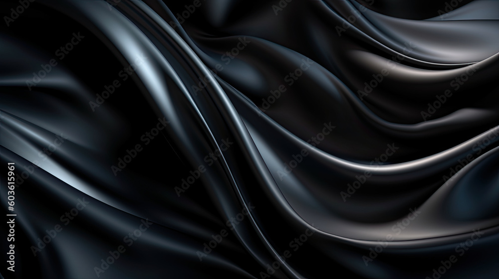 Grey gradient silk fabric background. Generative AI