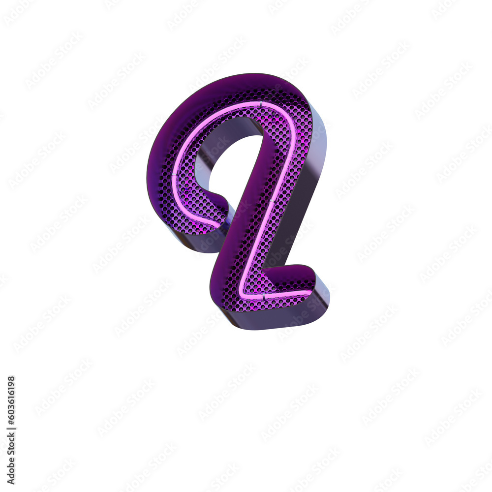 Retro Script Neon 3D Alphabet or PNG Letters Retro Script Neon 3D Alphabet or PNG Letters
