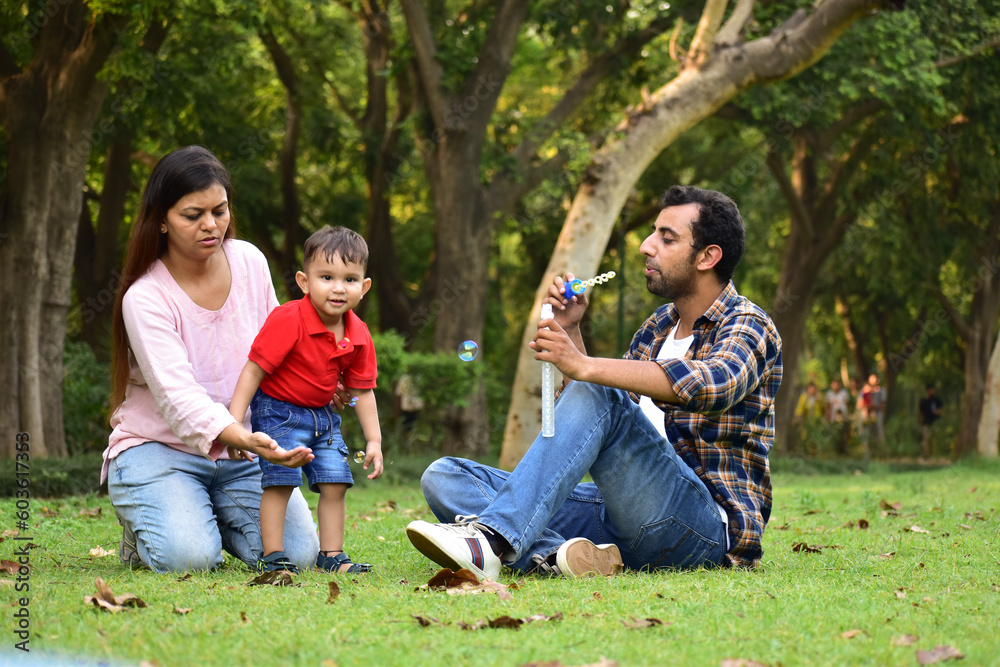 Indian Family in the park 