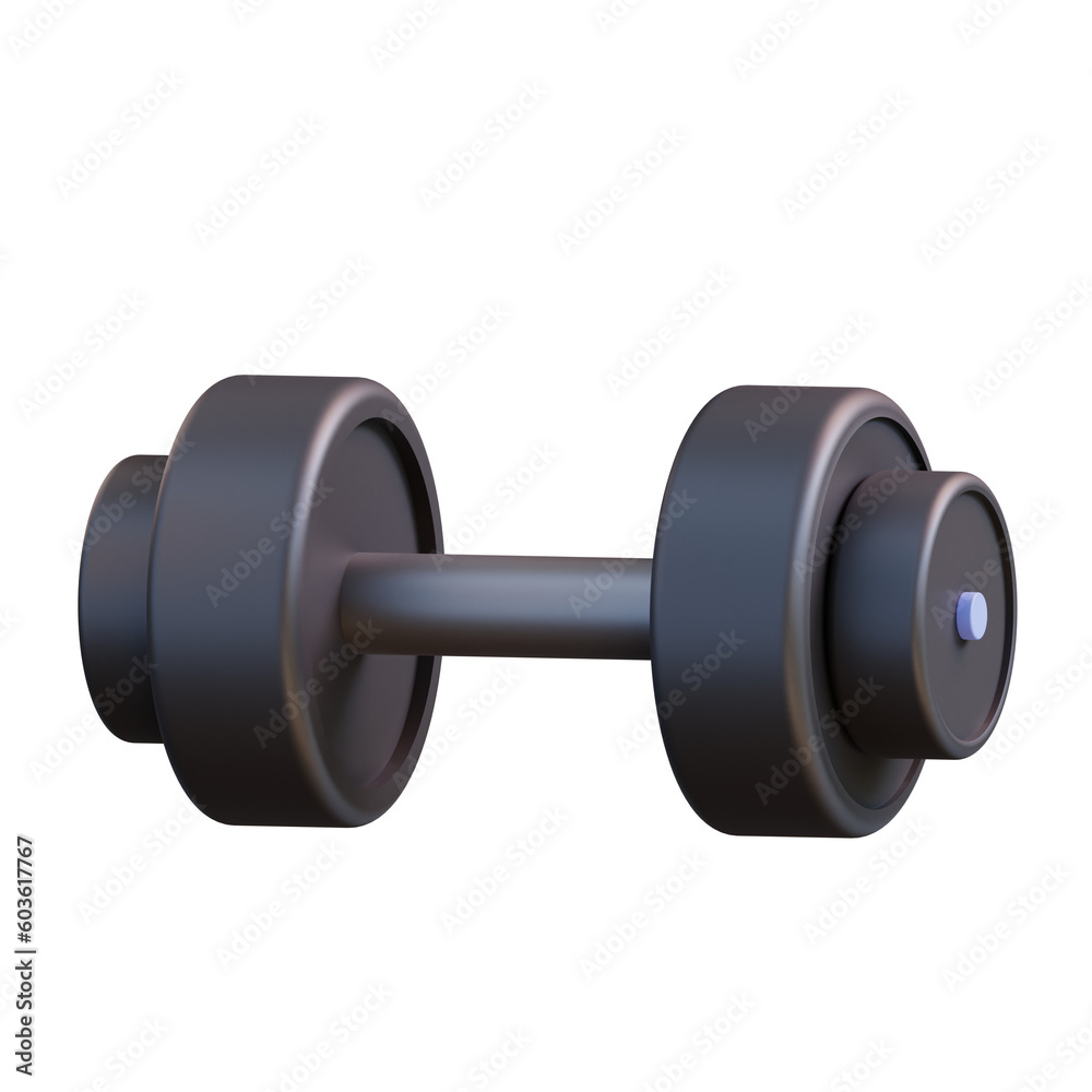 3d illustration dumbbell fitness 3d illustration dumbbell fitness