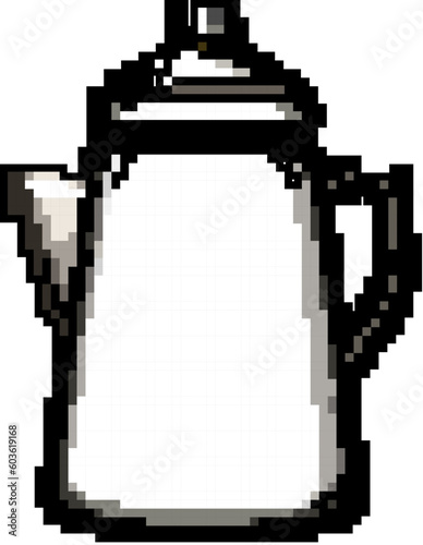 machine percolator pot coffee game pixel art retro vector. bit machine percolator pot coffee. old vintage illustration