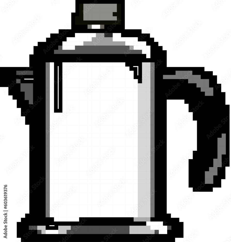 caffeine percolator pot coffee game pixel art retro vector. bit caffeine percolator pot coffee. old vintage illustration