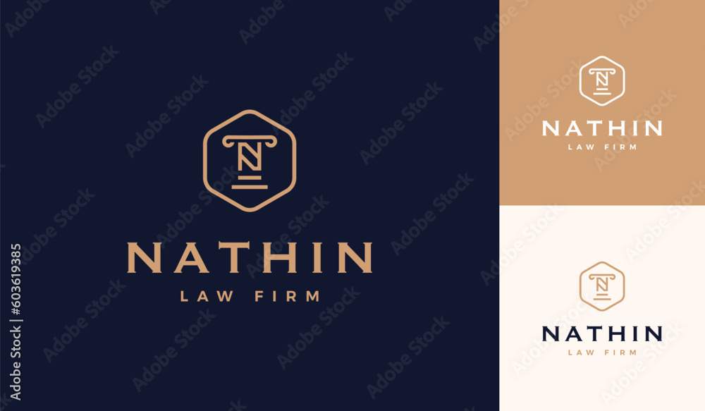 Law firm luxury logo design initial Law firm luxury logo design initial