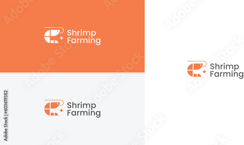 Shrimp's iconic modern and minimal logo design template for the food business