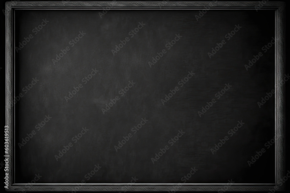 Blank blackboard with frame. Generative AI Blank blackboard with frame. Generative AI