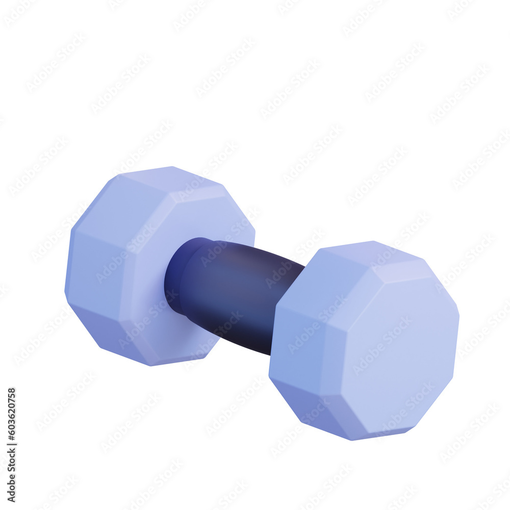 3d illustration dumbbell 3d illustration dumbbell