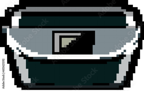 digital photo printer game pixel art retro vector. bit document print, paper computer digital photo printer. old vintage illustration