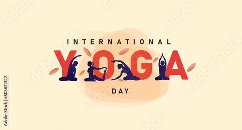 Visual representation of international yoga day theme