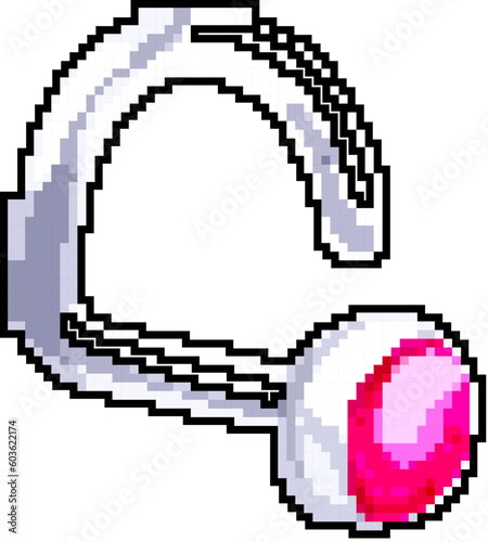 ear piercing ring game pixel art retro vector. bit ear piercing ring. old vintage illustration