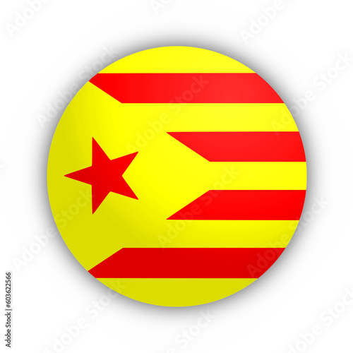 Flaga Kataloni Estelada Przycisk