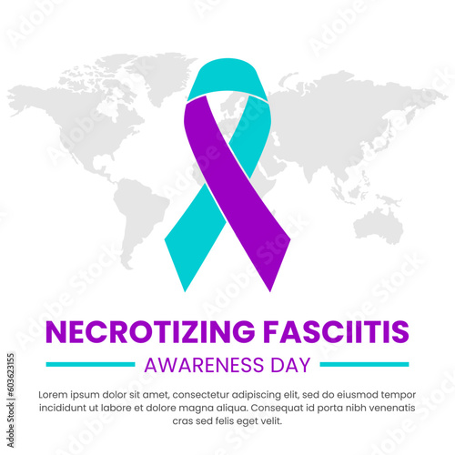 Vector illustration on the theme of Necrotizing Fasciitis Awareness day suitable for poster, banner, card, social media post, etc