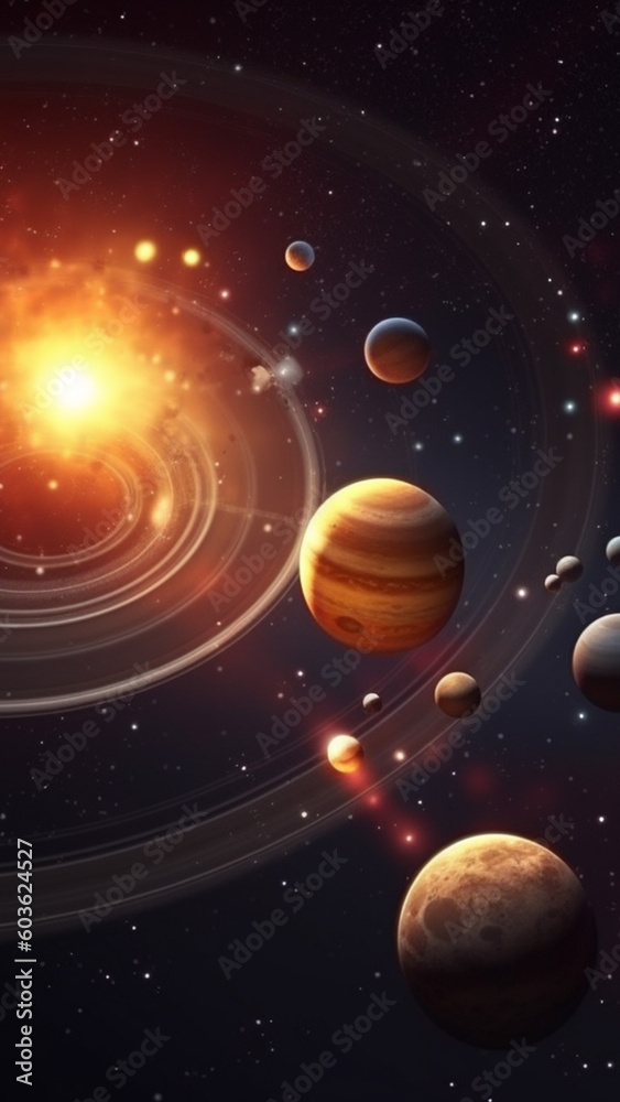 Beautiful space design, planets, Mars, Venus, Earth, Abstract background, full of shapes, Photo the moon mars earth night sky elements of the universe a view from the ground