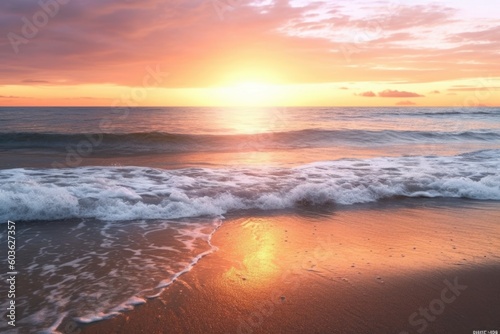 sunset on the beach Generative Ai © Rahit
