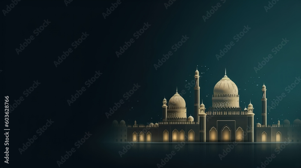 Fototapeta premium Eid Mubarak Greeting Card - General Artificial Intelligence