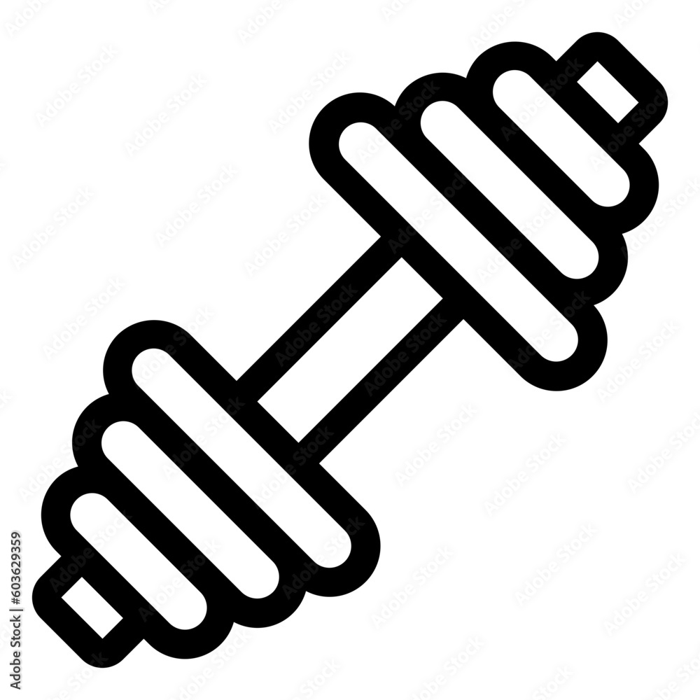 Dumbbell Line Icon Dumbbell Line Icon