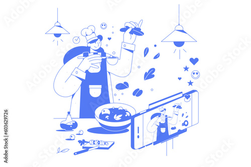 Growing audience isolated cartoon vector illustrations girl