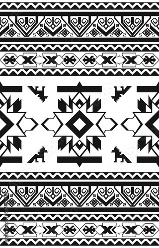Carpet pattern. Seamless geometry. Western handmade saddle blanket rug pattern, Aztec