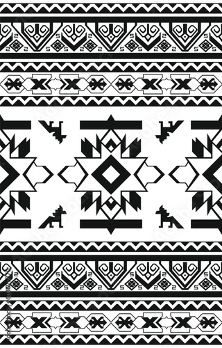 Carpet pattern. Seamless geometry. Western handmade saddle blanket rug pattern, Aztec