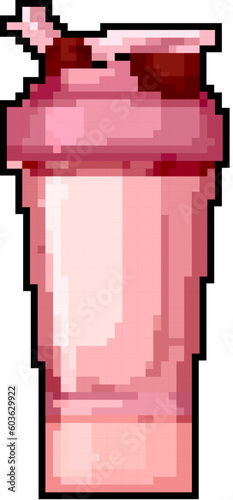 sport protein shaker game pixel art retro vector. bit sport protein shaker. old vintage illustration